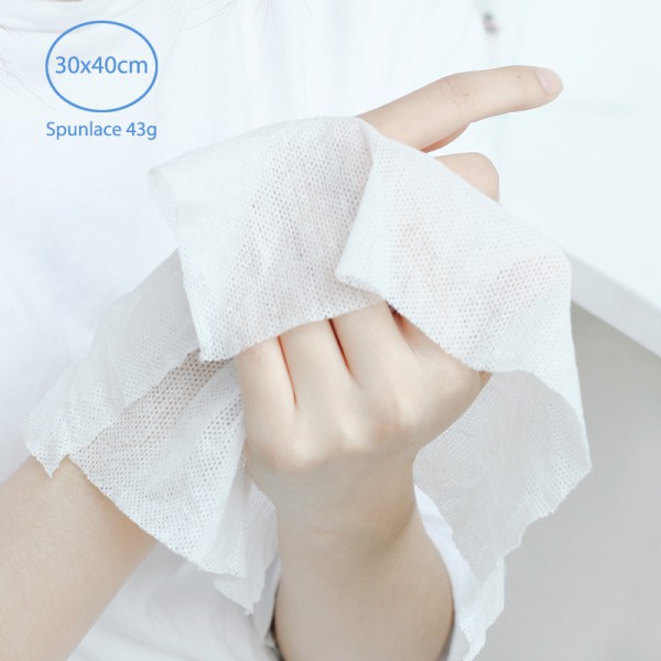 Asciugamani usa e getta TST spunlace ad alto potere asciugante 43 gr: 30 cm x 40 cm (confezione da 100 unità)